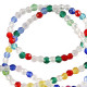 Faceted glass beads 2mm round Multicolour